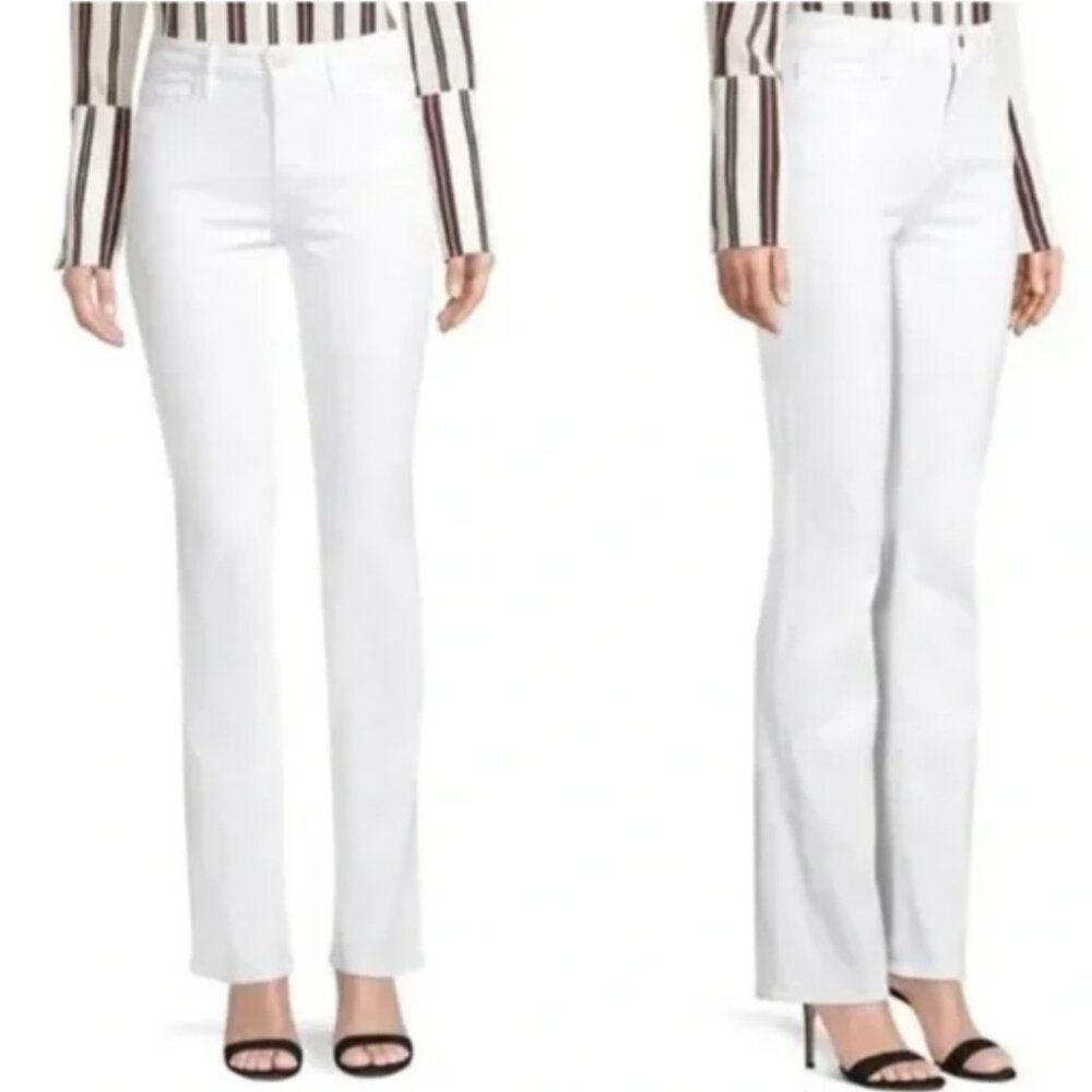 FRAME Le Mini Boot Mid-Rise Slim Boot Jeans in White - 27